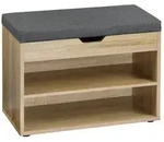 KESPER Schuhschrank mit Sitzkissen, , Eiche Sonoma, 60x30x45 cm, Staufach & Platz