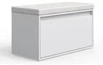 Schuhbank Vicco Iker Wei&szlig; 80 x 45 cm, Model 32099 - Wei&szlig;