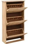 vidaXL Schuhschrank 55 x 20 x 104 cm Walnuss Massivholz - Braun