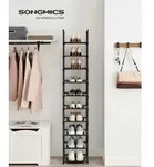 SONGMICS 10 Ebenen Schuhregal, Schuhablage 173 x 33 x 33 cm Schuhschrank - Schwarz