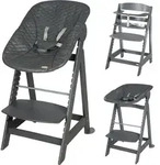roba Born Up Treppenhochstuhl, Set 2in1, 'Graphite gesteppt', Hochstuhl mit