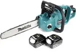 Makita DUC 353 T2 Akku Kettens&auml;ge 36V ( 2x18V ) Brushless 35 cm + 2x 5,0 Ah Akku -