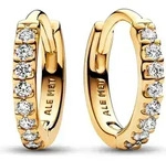 PANDORA Moments vergoldete Creolen f&uuml;r Damen Sparkling Huggie - Gold