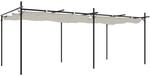 vidaXL Pergola mit Schiebedach Creme 589x292x230 cm
