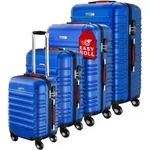 MONZANA&reg; Kofferset 4tlg Hartschalen Koffer S-M-L-XL Gel-Griffe 4 Rollen ABS Hardcase