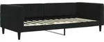 vidaXL Tagesbett Schwarz 90x200 cm Samt - Schwarz