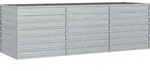 vidaXL Garten-Hochbeet 240x80x77 cm Verzinkter Stahl Silbern - Silber