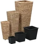 vidaXL Blumenk&uuml;bel 3 Stk. Wasserhyazinthe Braun - Braun