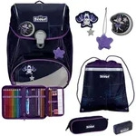 Scout Scout Alpha Exklusiv Safety Light - Schulranzen Set 5tlg. - Dunkelblau
