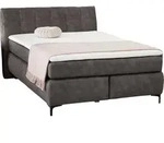 Boxspringbett - Grau - Mikrofaser - 140 x 200 cm - Grau