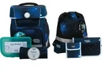 School-Mood Champion Maxx mit LED Patchy Schulranzen-Set 7-teilig Moritz - Grau