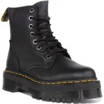 Dr Martens Jadon III Pisa Schn&uuml;rung Leder Plattform Stiefel Schwarz &ndash; undefined /