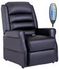 HOMCOM Sessel mit Aufstehhilfe, Massagesessel mit Liegefunktion, Relaxsessel mit