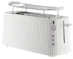Alessi - Pliss&eacute; Langer Toaster mit Br&ouml;tchenaufsatz, wei&szlig; - Wei&szlig;