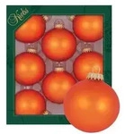 Christbaumschmuck Kugeln 8er Set matt orange 6,7 cm Dekohelden24 Weihnachtsdeko