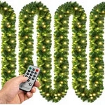 CASARIA Weihnachtsgirlande Beleuchtet Deko 5m 100 LEDs - Gr&uuml;n