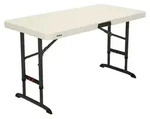 Lifetime Kunststoff Klapptisch Camping wei&szlig; 122x61x86 cm - Wei&szlig;