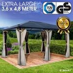 Alu Pavillon PREMIUM 3,6x4,8m beige