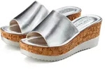LASCANA Pantolette Sommerschuh, offener Schuh, Mule, Sandalette, silberfarben Gr&ouml;&szlig;e