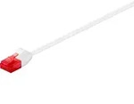 Goobay CAT 6 Slim-Patchkabel, U/UTP, Wei&szlig;, 0,5 m, Kupfermaterial - Wei&szlig;
