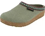 Haflinger Damen Hausschuh Herren Pantoffel Wollfilz Muster Grizzly Franzl 711001,