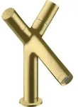 hansgrohe 2-G-Waschtischarmatur 80 Axor Starck A 105mm, m HG, Zugst.Abl.Gar., brush.