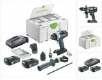 Festool TPC 18/4 I-Basic-Set Akku Schlagbohrschrauber 18 V 75 Nm Brushless + 2x...