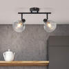 BRILLIANT Lampe Reflekt Spotrohr 2flg schwarzmatt/rauchglas | 2x D45, E14, 18W,