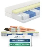 AM Qualit&auml;tsmatratzen | Premium Visco-Taschenfederkernmatratze - 90x200 cm -...