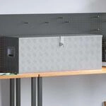 vidaXL Aluminiumkiste 110,5&times;38,5&times;40 cm Silbern
