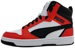 Puma Rebound V6 Mid Jr. Sportschuhe Kinder Sneaker sportlicher Schn&uuml;rer Wei&szlig;