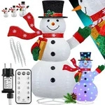 KESSER&reg; LED Schneemann mit Fernbedienung - Mit 8 Modi Bunter Farbspiel- Timer...