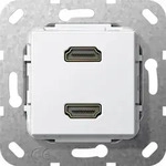 GIRA 567103 Buchsen-Typ: 2 x HDMI - Wei&szlig;