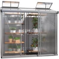 GFP Gew&auml;chshaus Anlehngew&auml;chshaus Adena 13 aus Alu - 222x77 cm - 10 mm Polycarbonat