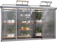 GFP Gew&auml;chshaus Anlehngew&auml;chshaus Adena 14 aus Alu - 294x77 cm - 10 mm Polycarbonat