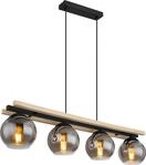 Globo Lighting H&auml;ngeleuchte Metall schwarz matt, 4x E27