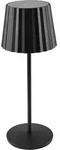 Lindby LED-Akku-Tischleuchte Esali, schwarz, Metall, IP65 - Schwarz