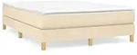 vidaXL Boxspringbettgestell Creme 140x200 cm Stoff - Creme