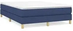 vidaXL Boxspringbettgestell Blau 140x200 cm Stoff - Blau