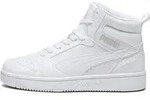 Puma Rebound V6 Mid Jr White-Cool Light Gray Gr&ouml;&szlig;e EU 35,5 - Wei&szlig; - 35,5