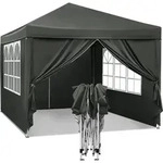 WOLTU Pavillon Pop-Up wasserdichter Faltpavillon, aus Oxford Metallrahmen 3 x 3...
