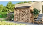 Kaminholzunterstand Karibu 226,2 x 60,4 x 183,8 cm natur