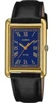 Casio Damenuhr Armbanduhr Lederarmband LTP-B165GL-2BVEF - Schwarz/Gold
