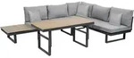 greemotion Gartenlounge-Set San Jose Lounge-Set Aluminium-Holz / Grau inkl....