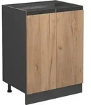 K&uuml;chenunterschrank Vicco R-Line Goldkraft Eiche 60 cm J-Shape, ohne...