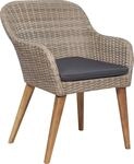 vidaXL Gartenst&uuml;hle mit Polstern 2 Stk. Poly Rattan Braun