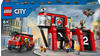 LEGO City Feuerwehrstation mit Drehleiterfahrzeug, Feuerwehr-Spielzeug mit Feuerwache