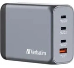 Verbatim GNC-200 GaN Charg. 200W 3xUSB-C PD, 1xUSB-A QC 3.0 32204 - Schwarz/Grau