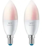 WiZ Kerze 40W C37 E14 x2, Intelligentes Leuchtmittel, Wi-Fi/Bluetooth, Wei&szlig;,...