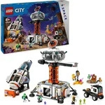 LEGO City Raumbasis mit Startrampe, Raumstation-Spielzeug mit Weltraum-Fahrzeug...
